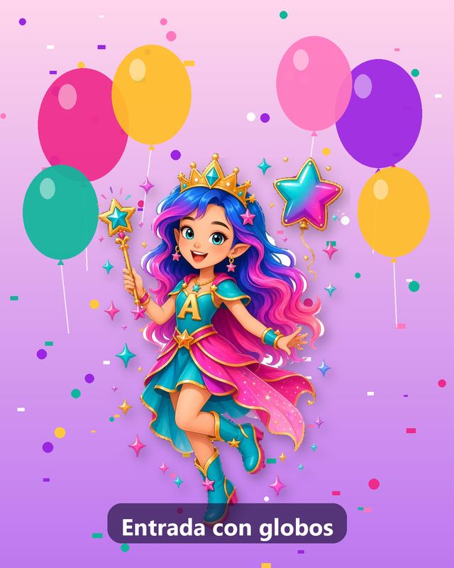 Entrada con globos